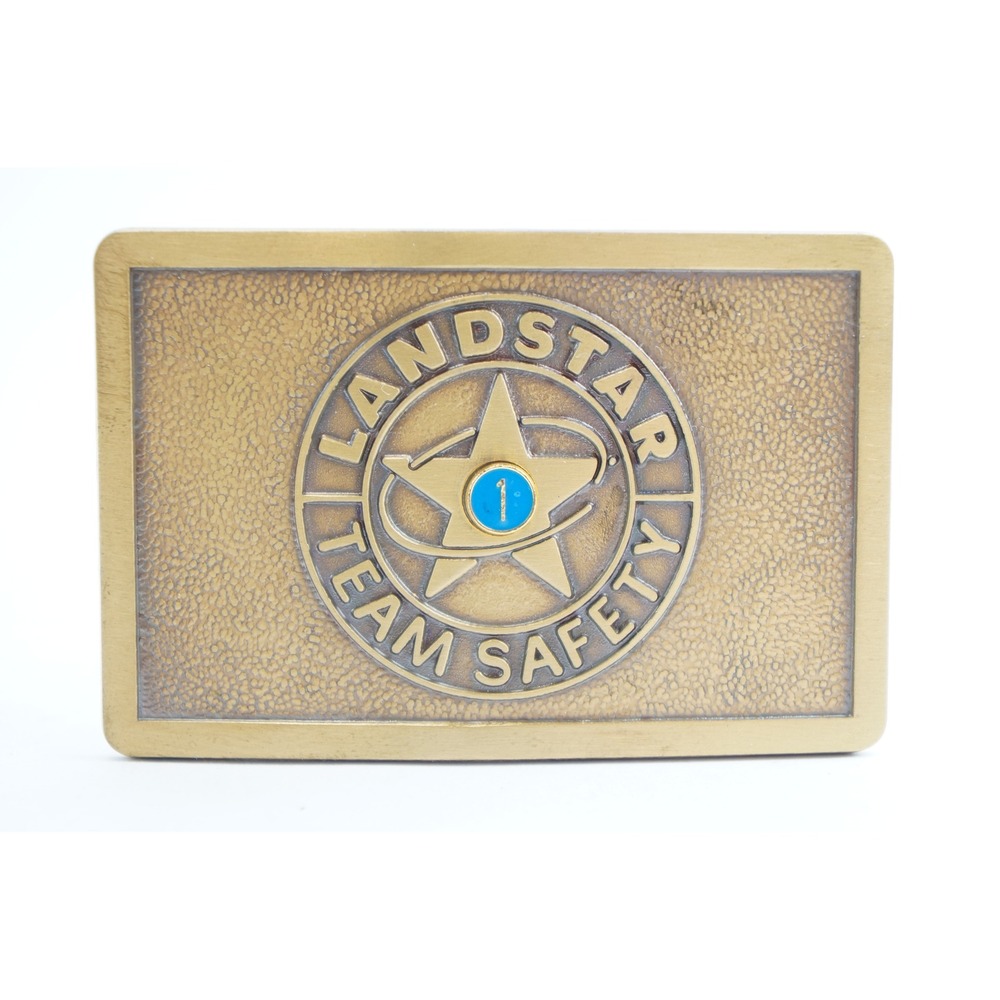 Landstar Belt Buckle Mens OS Gold‎ Team Safety Trucking Transportation Excellent